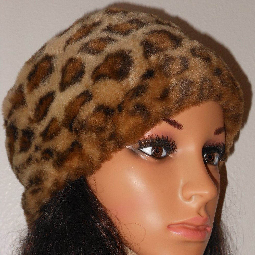 Nucollections Leopard Print Hat Osfm - image 4